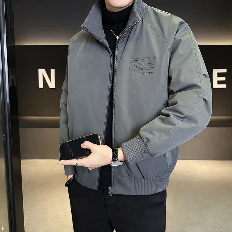 高端轻奢羽绒服男冬季立领潮牌2025新款休闲帅气棒球领鸭绒外套