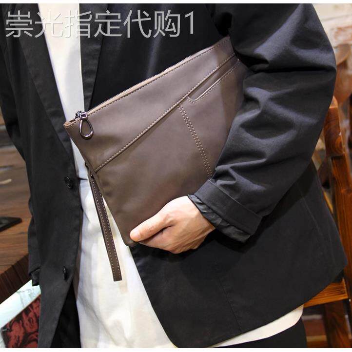 复古小包牛皮男士手拿包个性时尚日常手抓包商务夹包休闲腋下包