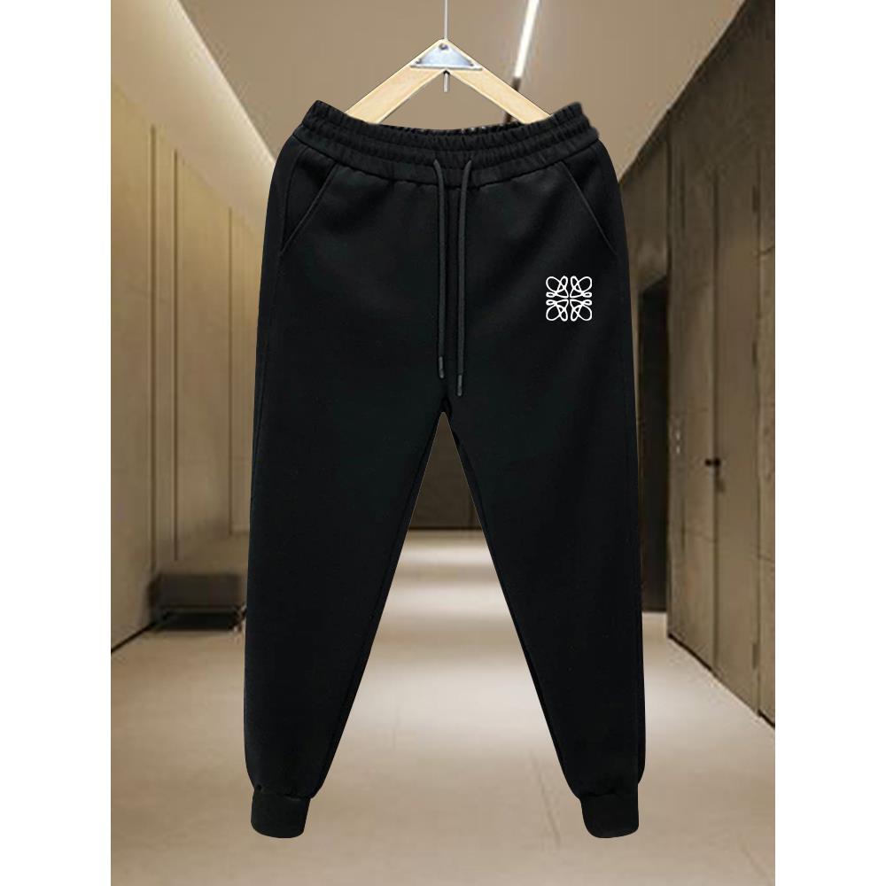 2025秋冬新款加绒裤子男士运动裤休闲裤潮流修身束脚情侣百搭卫裤