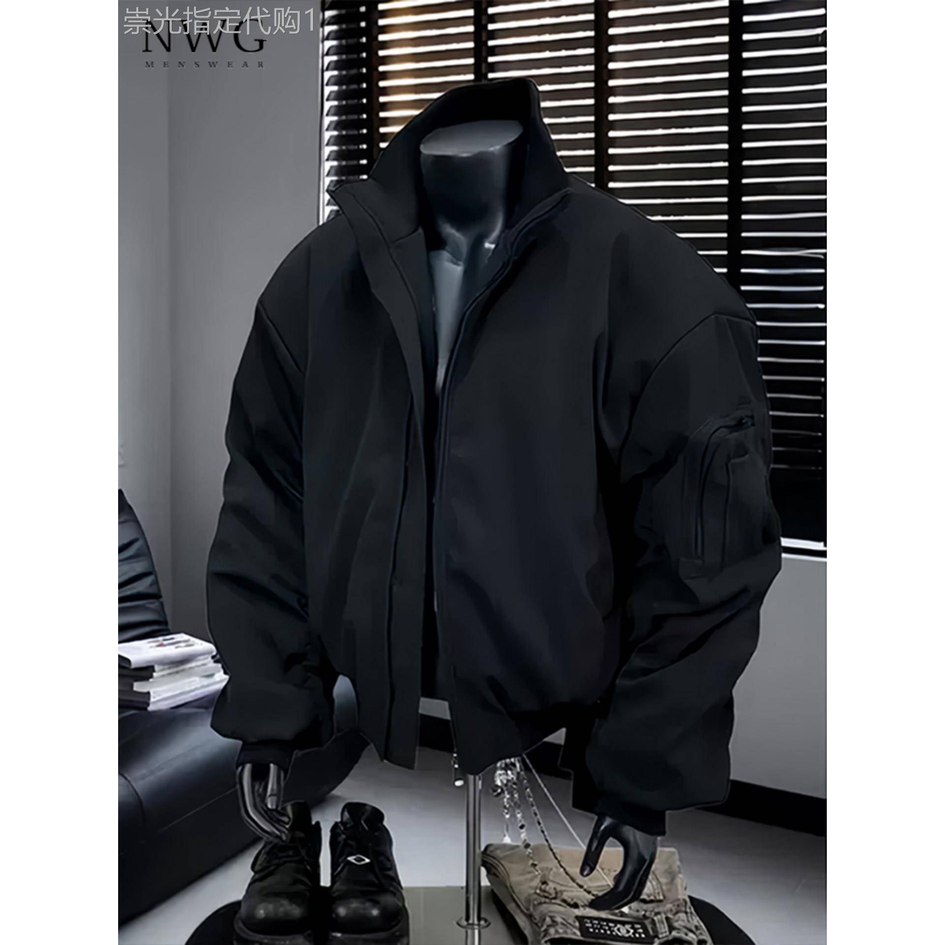 短款立领棒球服外套男春秋季2025新款美式宽松飞行夹克男休闲上衣