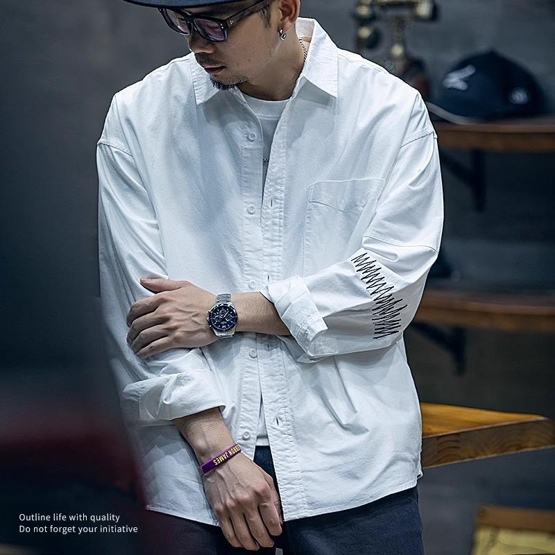 MADNESS MDNS WRUEI SHIRT余文乐长袖衬衫男外套潮牌休闲百搭衬衣