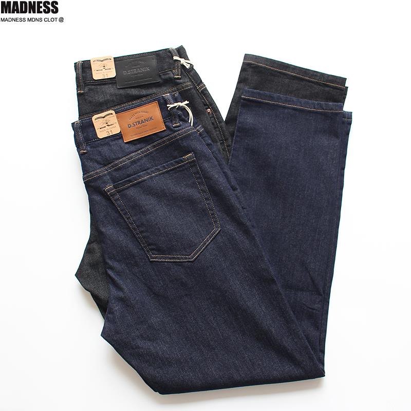 Madness Mdns Clot原色丹宁薄款直筒日系覆古简约休闲牛仔长裤男