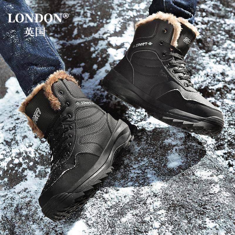 英国&奢品~雪地靴冬季保暖加绒加厚高帮户外防滑舒适防水耐磨棉靴