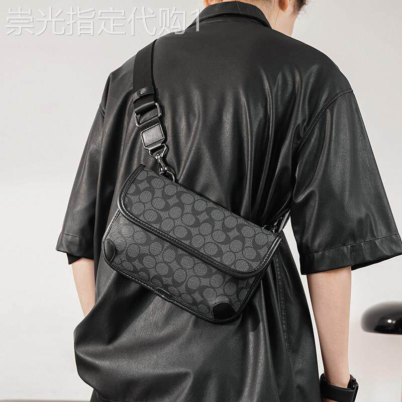 香港MK XK男士小胸包 休闲简约户外街头小挎包情侣斜挎包新款小包
