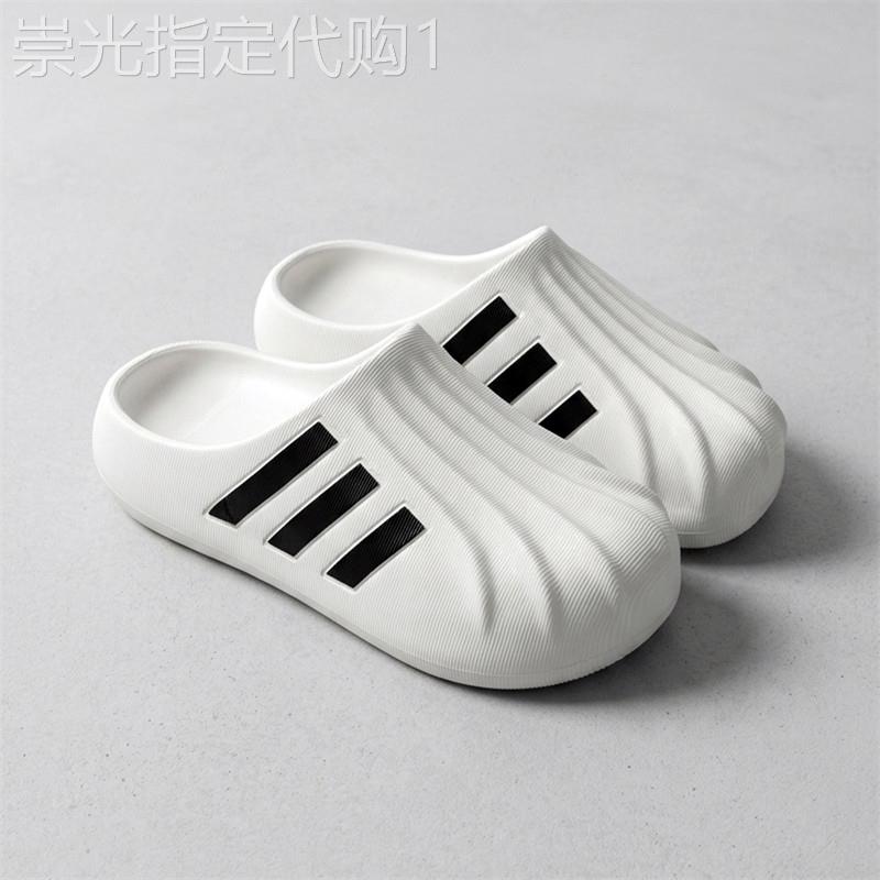 潮牌贝壳头休闲一脚蹬凉拖男2026年夏季新款情侣包头外穿防滑拖鞋