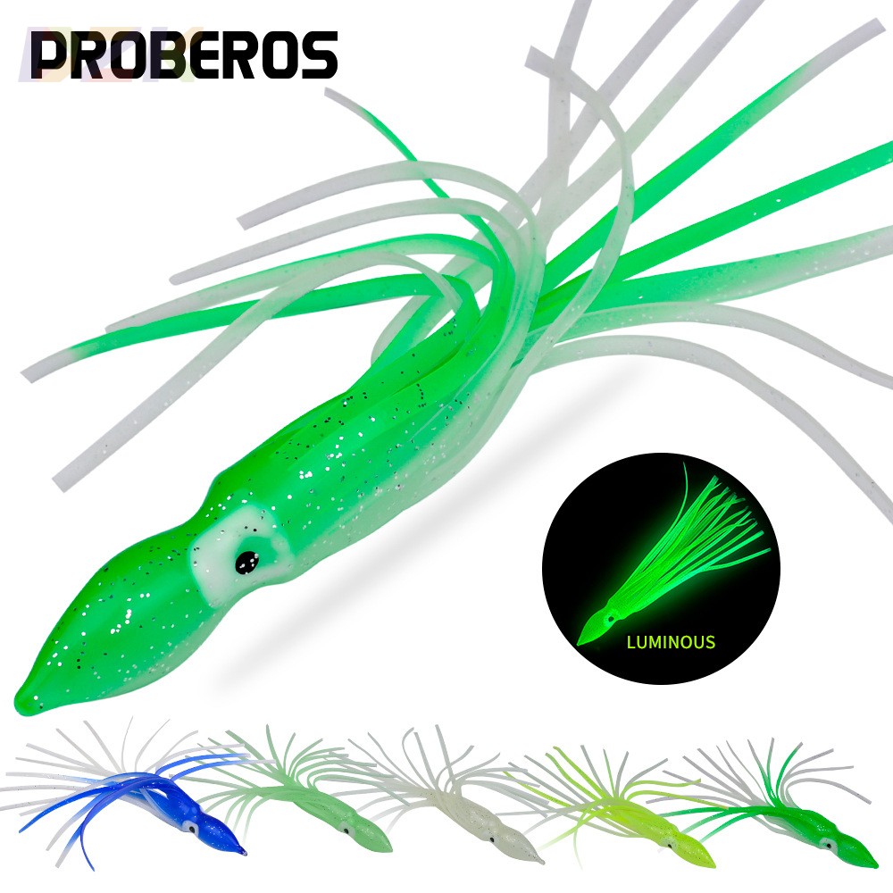 夜光章鱼饵软鱿鱼 迷你彩色软体路亚仿生假饵 海钓鱿鱼饵拟饵高.3