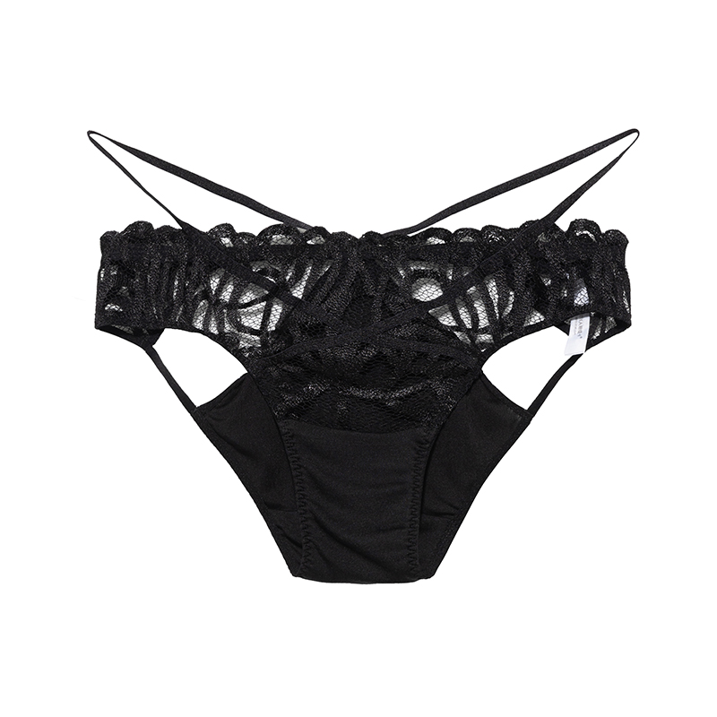 真丝性感内裤女法式蕾丝三角裤