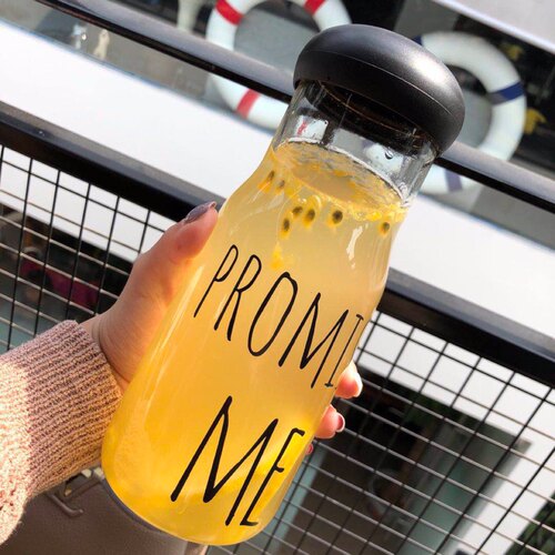 promise me水杯男2026新款高硼硅玻璃杯泡茶杯子果汁杯茶水分离杯