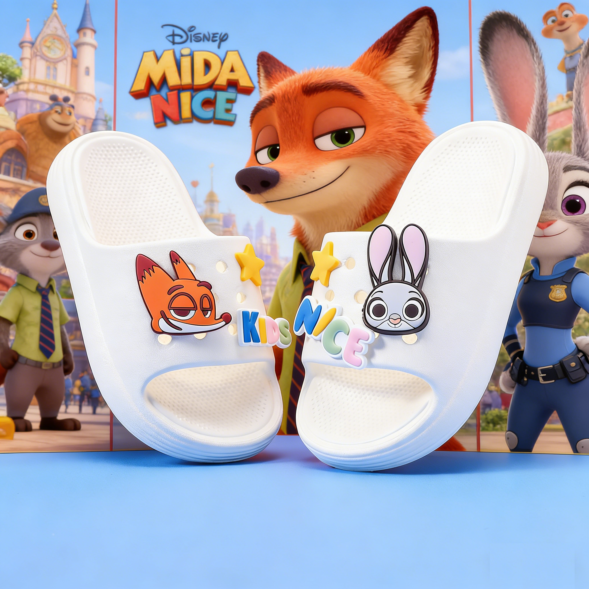 疯狂动物城儿童拖鞋男童夏季新款女童室内居家防滑软底凉拖男孩