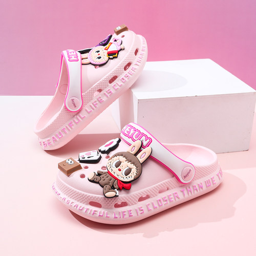 labubu2025新款儿童洞洞鞋女童