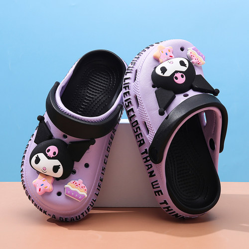 儿童洞洞鞋女童拖鞋2025夏季新款防滑软底凉鞋大童凉拖女孩沙滩鞋