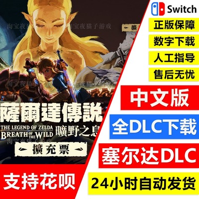 Switch中文NS塞尔达传说DLC 旷野之息荒野之息季票日美港服下载码