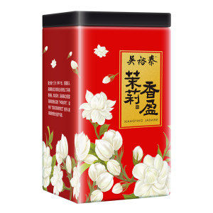 吴裕泰 中华老字号 茉莉花茶 茶叶 茉莉香盈大红罐 量贩180g/罐装
