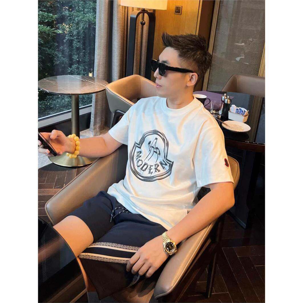 香港潮牌涂鸦短袖男士T恤夏季新款酷炫玛雅手绘徽章情侣个性印花