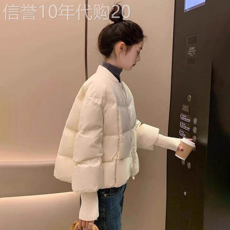 欧洲站女2025冬季新款短款棒球领羽绒棉服小个子时尚保暖棉衣外套