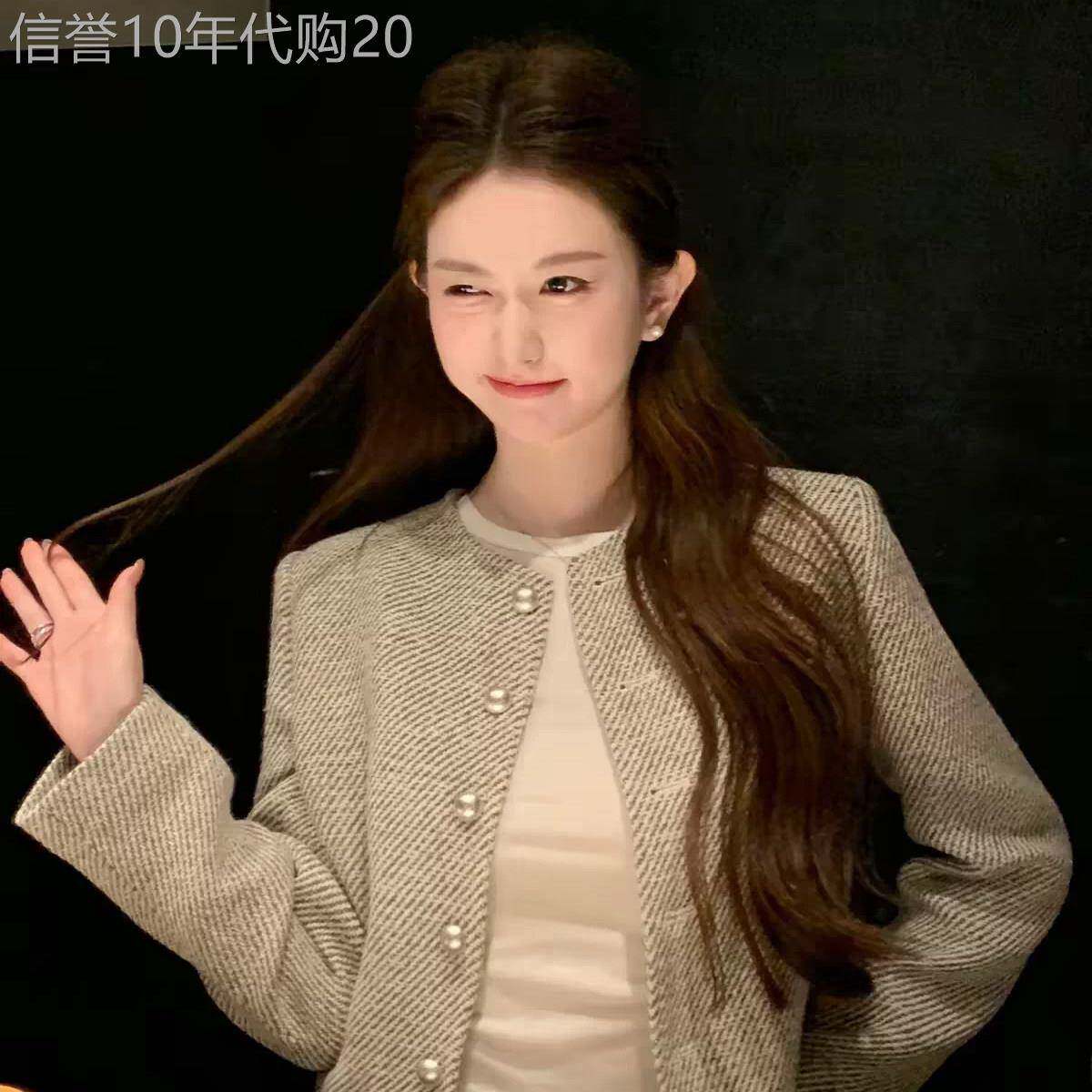 小香风短款外套女春秋2026新款法式名媛风小个子宽松保暖外搭上衣