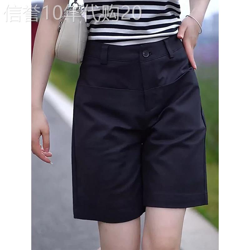 纯棉薄款短裤女夏季新款高腰显瘦五分裤a字工装直筒裤宽松休闲裤