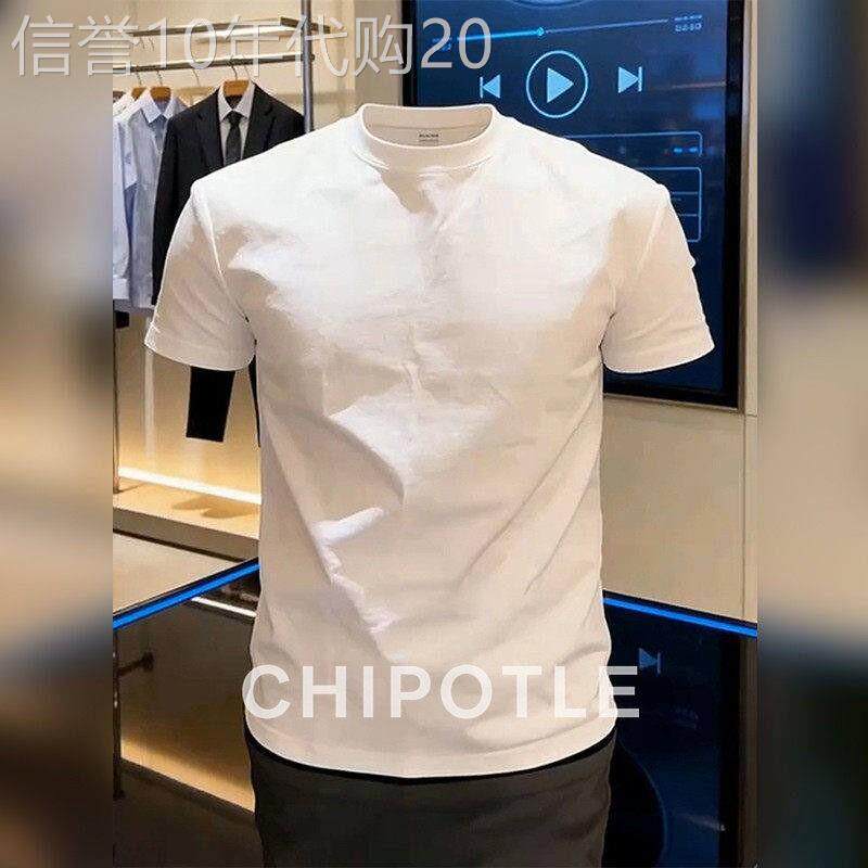 韩国WEN NIAN纯棉半袖透气上衣男士2026夏季圆领内搭短袖t恤潮牌