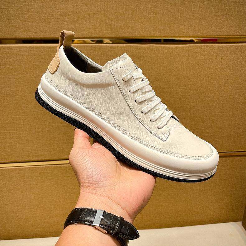 韩国专柜 欧洲站真皮时尚男鞋潮牌高端休闲板鞋系带运动鞋