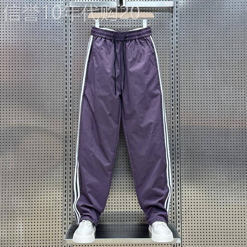 Mostarsea~春夏新款男士条纹潮流直筒裤高级百搭休闲宽松运动长裤