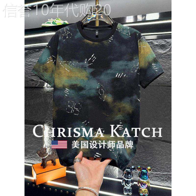 出口美国⭐Chrisma Katch~扎染透气短袖t恤夏季潮牌高端半袖上衣