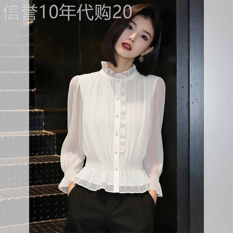 小众轻薄设计感立领收腰衬衫2026春季新款女独特上衣减龄休闲小衫