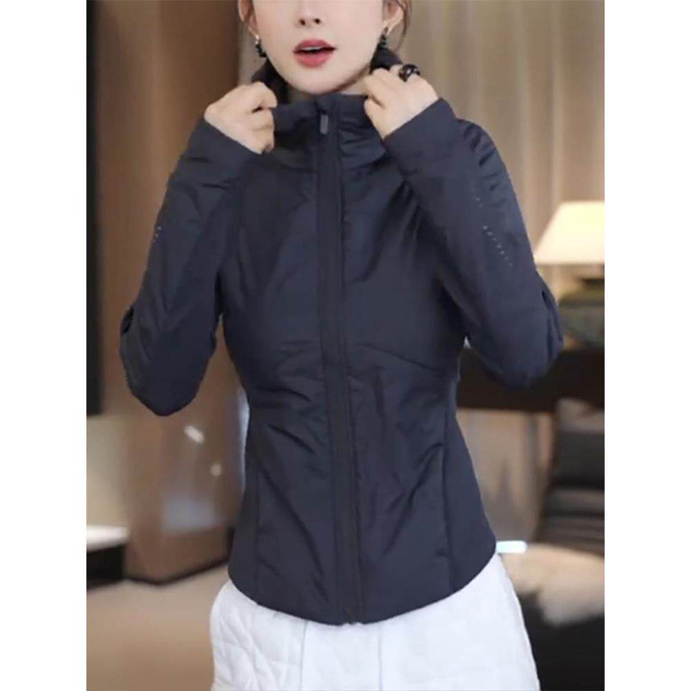 潮牌冲锋衣外套棉服秋冬装欧货女装2025新款高级棉服轻薄修身棉衣