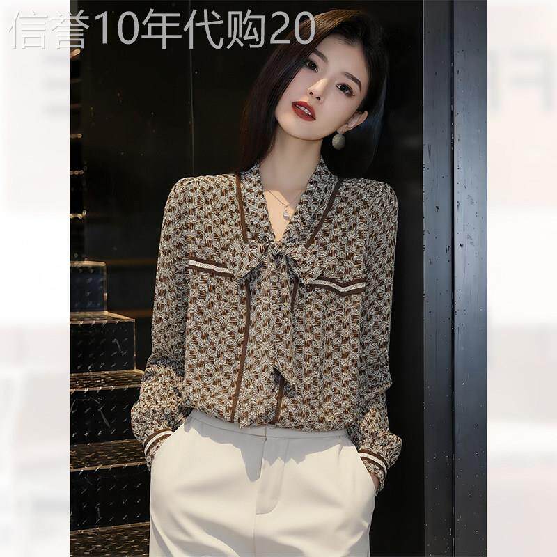 百搭时尚复古系带衬衫女春季2026年新款洋气百搭小衫独特别致衬衣