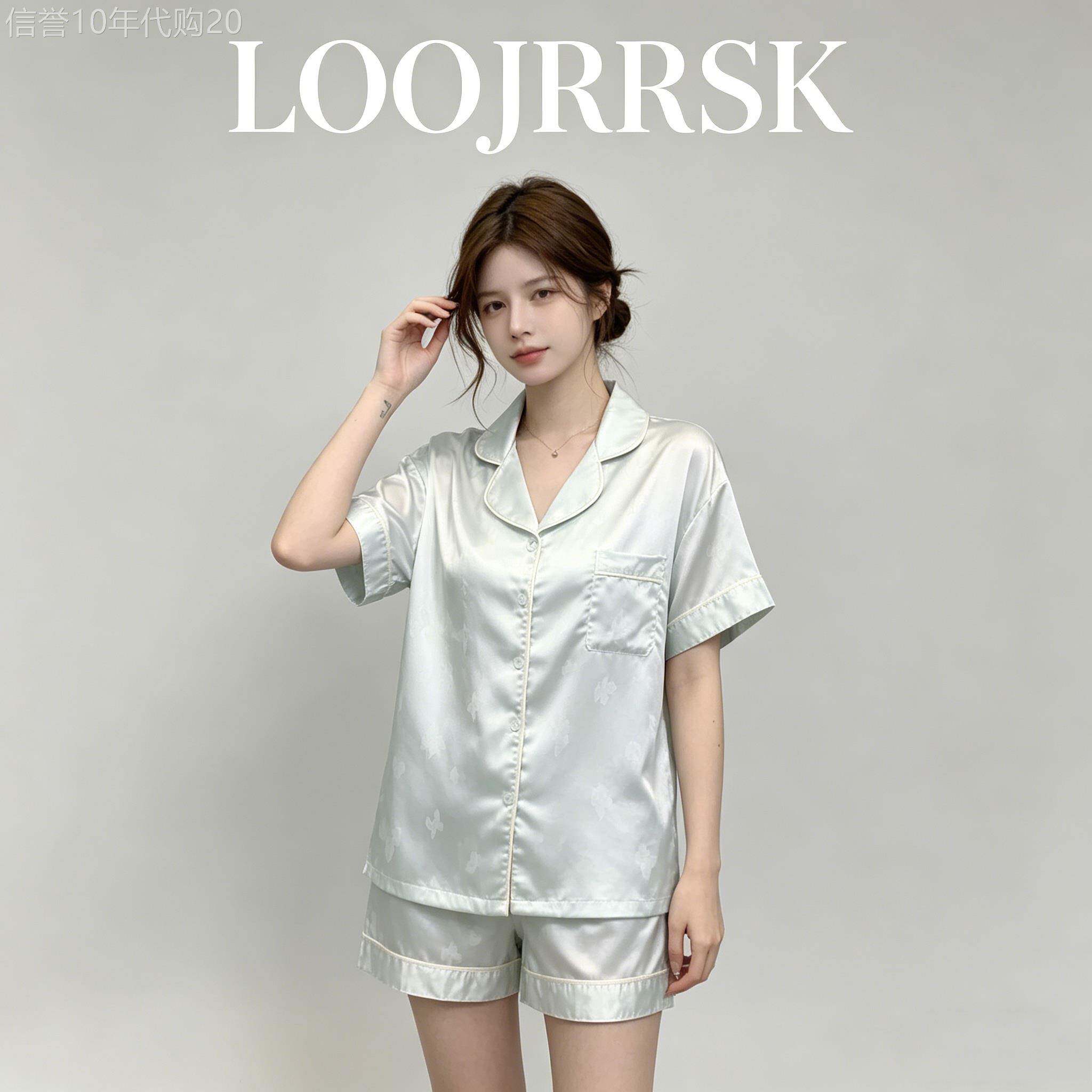 夏季缎面真丝睡衣女款夏高级感蝴蝶结提花短袖桑蚕丝家居服套装