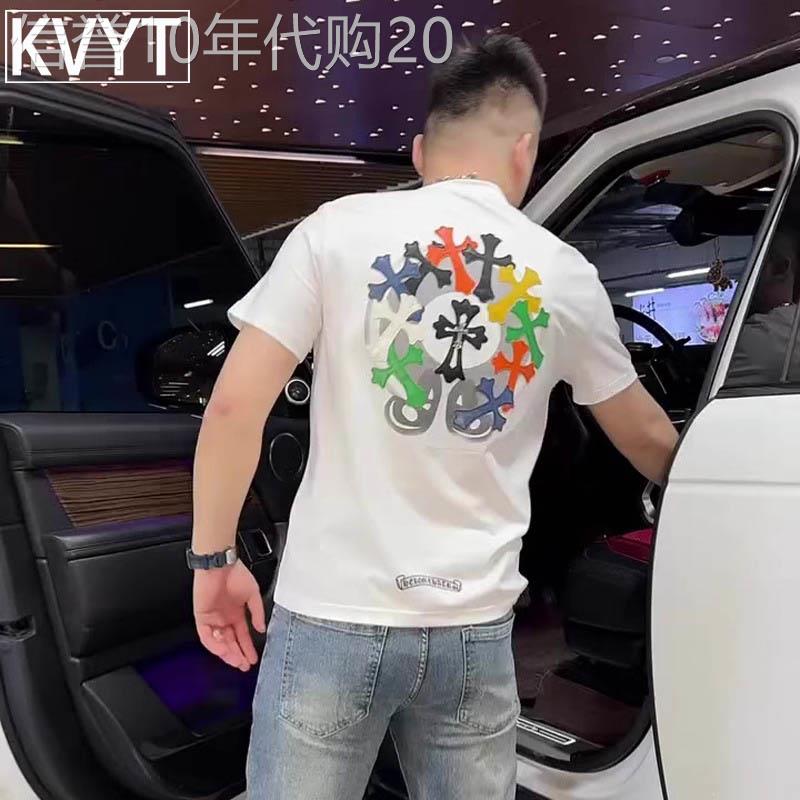 欧货时尚印花短袖T恤男士夏季潮牌痞帅男装上衣修身圆领T恤衫薄