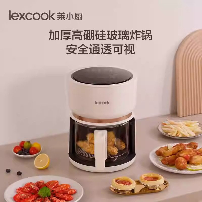 适配莱小厨空气炸锅升级加厚款3L高硼硅防爆玻璃内胆拉篮抽屉配件,厨房电器,空气炸锅配件耗材,淘宝优惠券,粉丝福利购,淘宝优惠卷