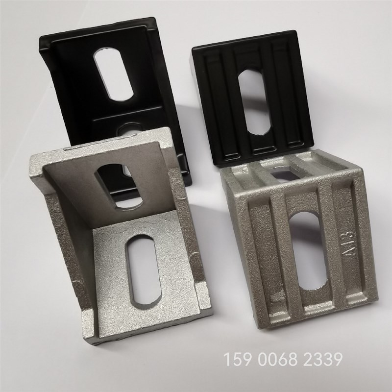 现货铝型材配件4040无脚无角直角件角码平面平行安装角铝桌面安装