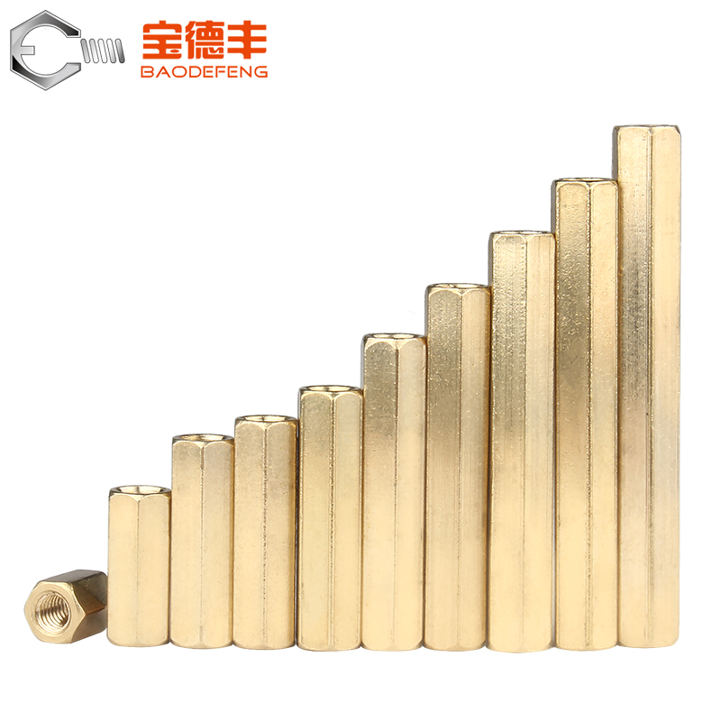 铜柱M2.5 双通六角铜柱M3隔离柱机箱主板线路板螺柱 铜空心螺母柱