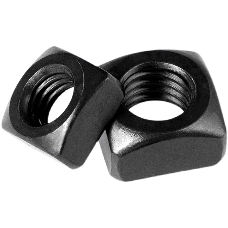 黑色304不锈钢四方螺母方形螺帽锁紧型薄螺丝帽MJ3M4M5M6M8M10M12