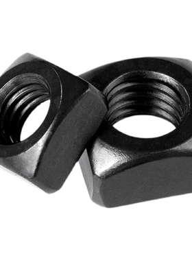 黑色304不锈钢四方螺母方形螺帽锁紧型薄螺丝帽MJ3M4M5M6M8M10M12