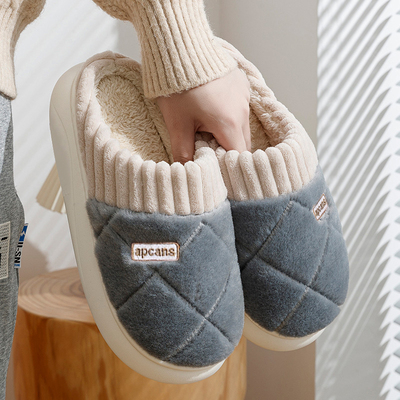 拖鞋女冬季2025新款保暖室内家居防滑厚底棉拖鞋女款毛拖鞋秋冬天