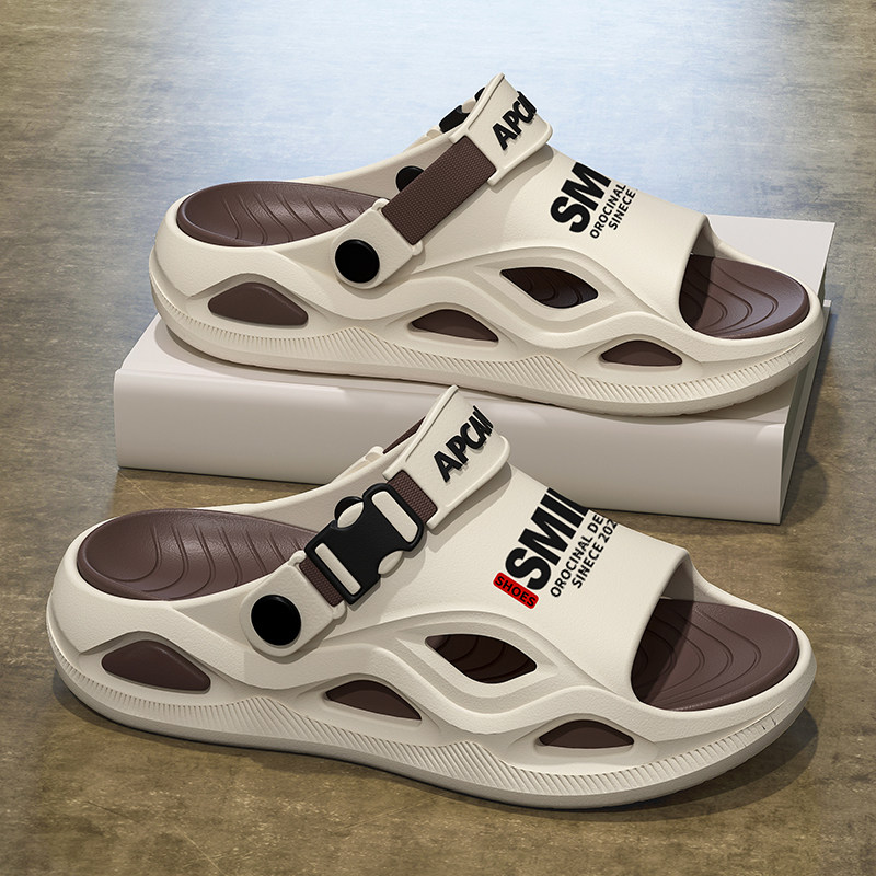 拖鞋男夏季厚底男士两用开车沙滩凉拖鞋男外穿防滑耐磨踩屎感,流行男鞋,一字拖,淘宝优惠券,粉丝福利购,淘宝优惠卷