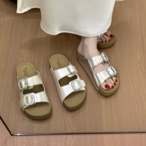 巨好看勃肯凉拖鞋女夏外穿2026新款凉鞋厚底百搭配裙子沙滩0509k