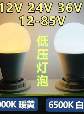 12V24V36V伏led低压灯泡AC交直流防水e27螺口冷库机床电瓶节能灯