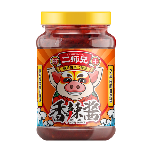 旺丰二师兄香辣酱350g炒菜辣椒酱调味料拌菜拌面调味酱官方旗舰店