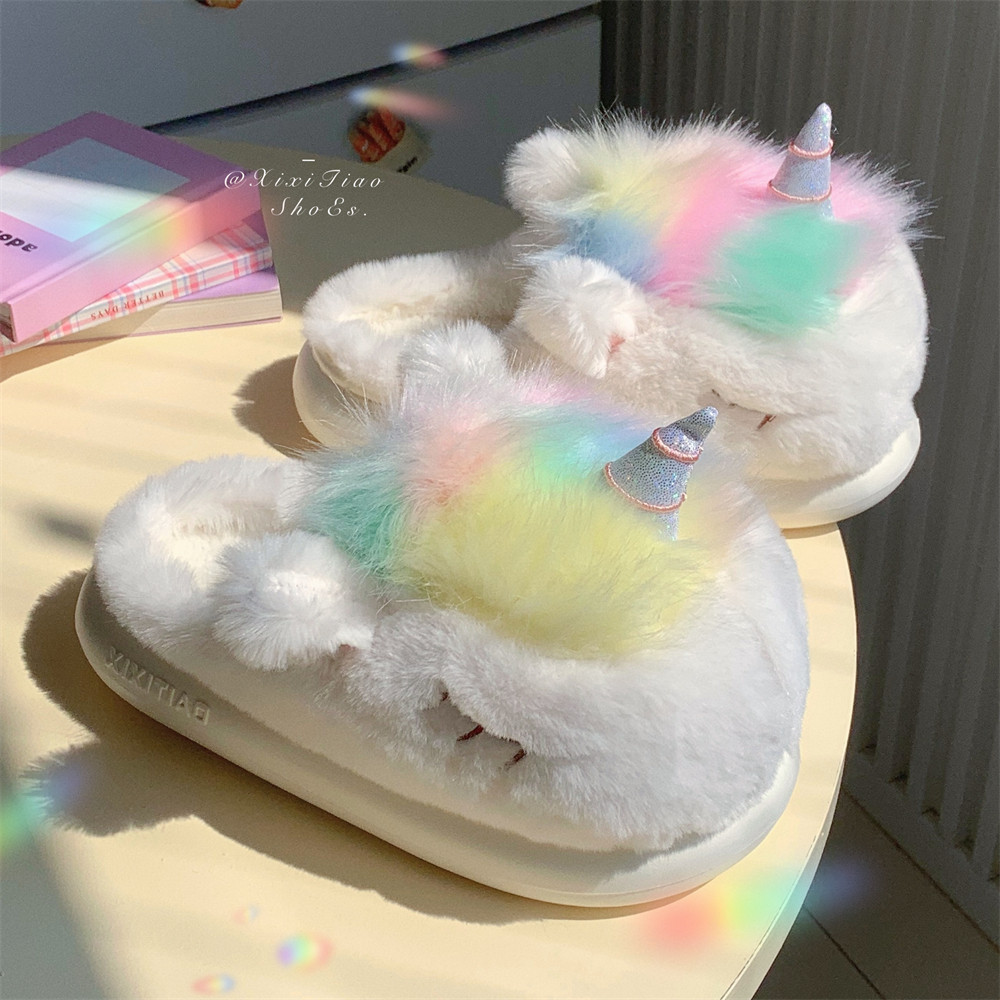 厚底可爱彩色小怪兽毛绒