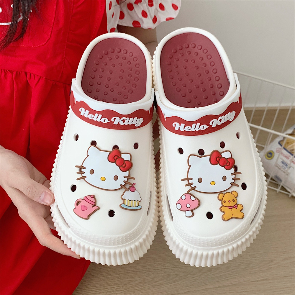 少女心可爱凯蒂猫洞洞鞋