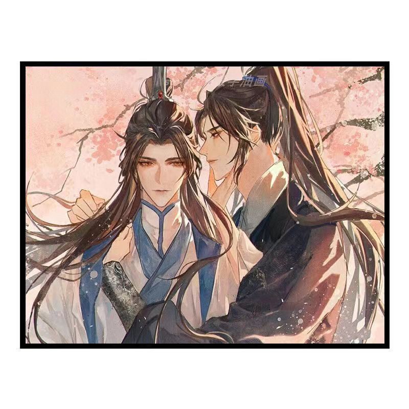 原耽动漫二哈和他的白猫师尊 diy数字油画手工填色涂色手绘装饰画