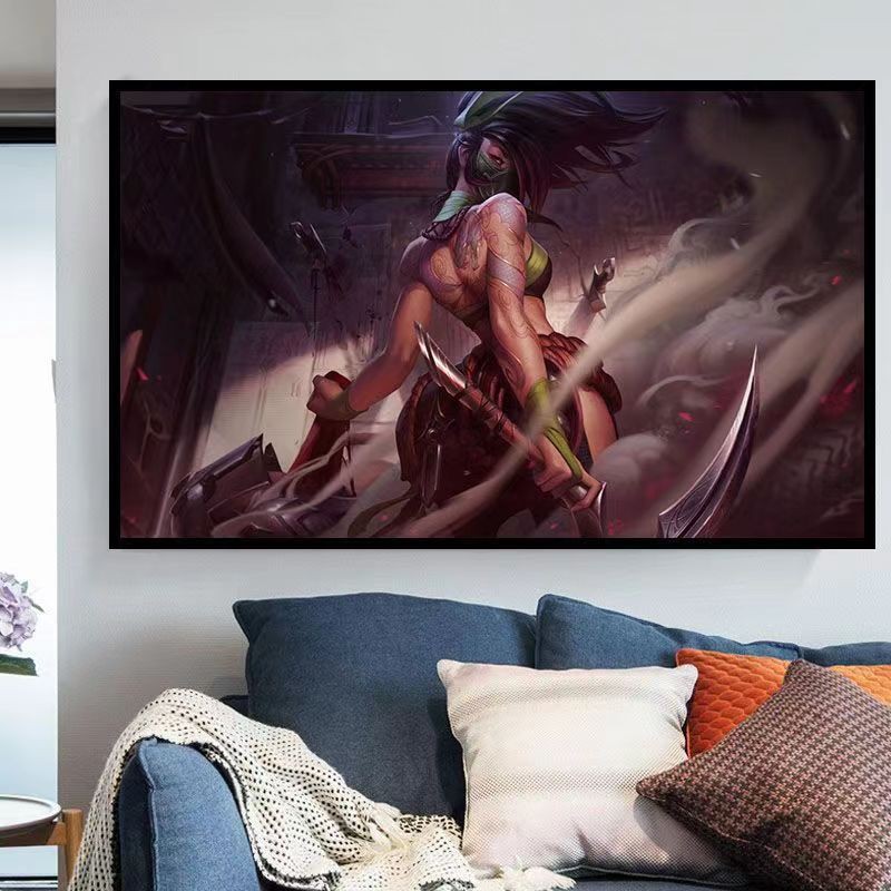 阿卡丽lol英雄联盟diy数字油画