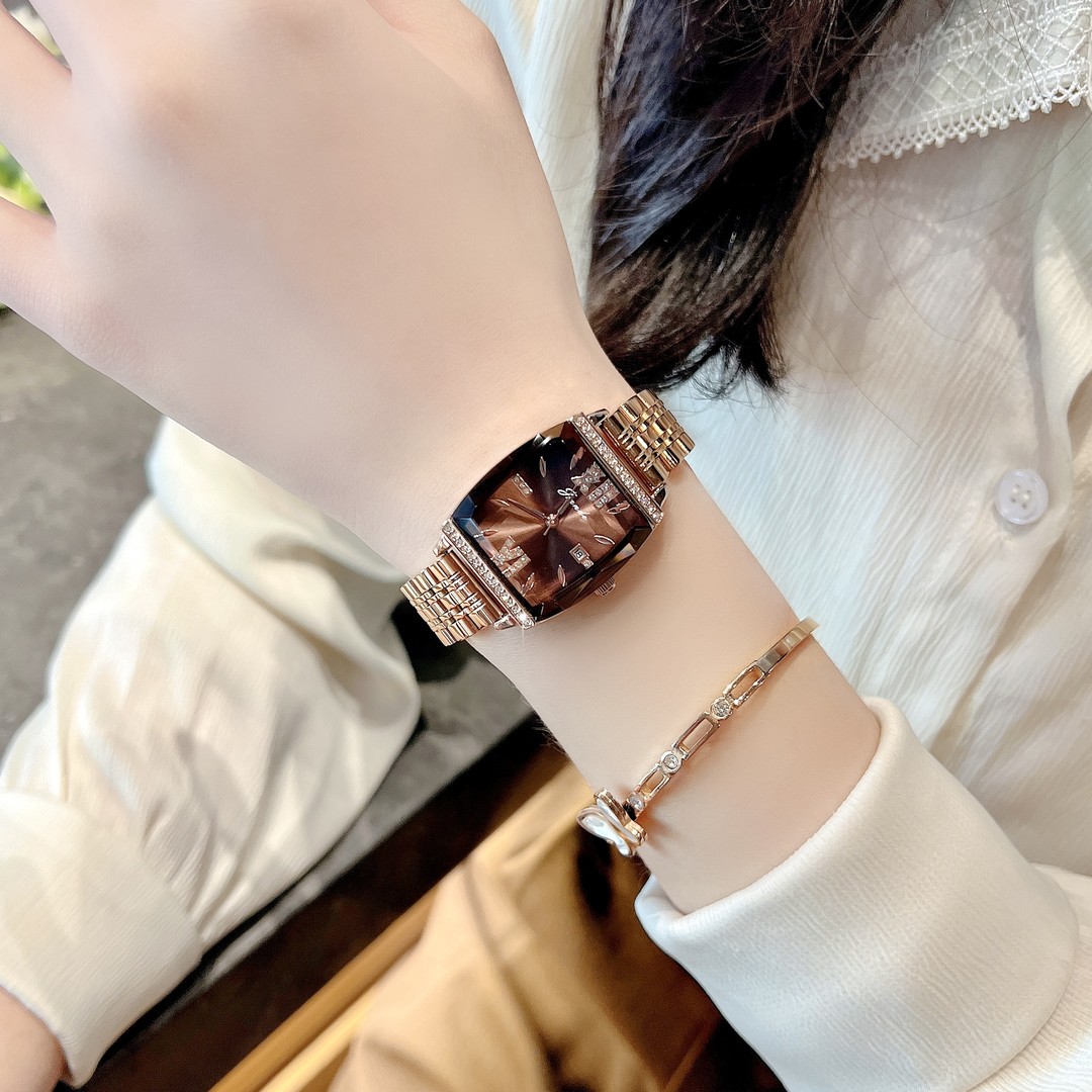 歌浪迪轻奢手表女士百搭防水女款手表精致时尚女性腕表H7790L-G图片