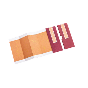 秋凝斋空白小折页蜡染半生半熟洒金红色万年红手写奏折菜单本子婚书茶单情书日式小楷书法精装宣纸本作品纸