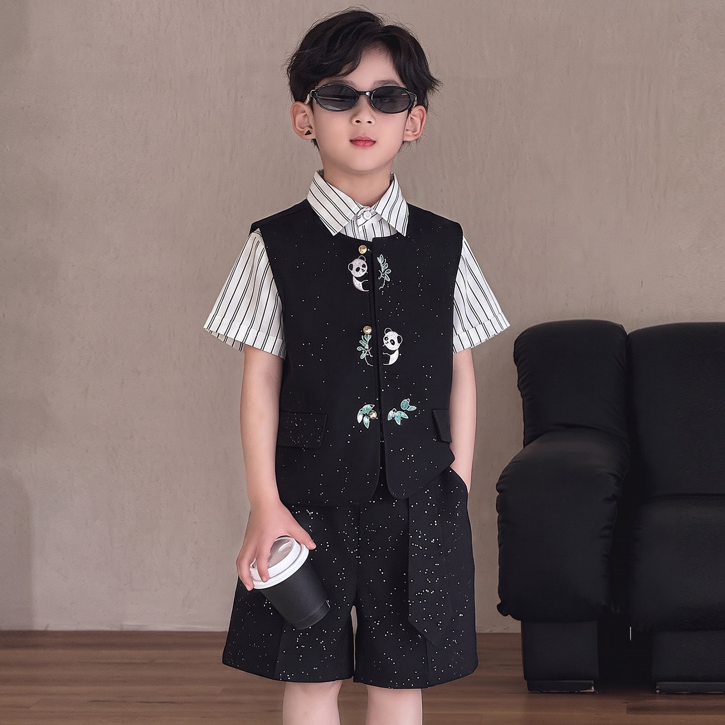 儿童夏季礼服新款国风西服套装