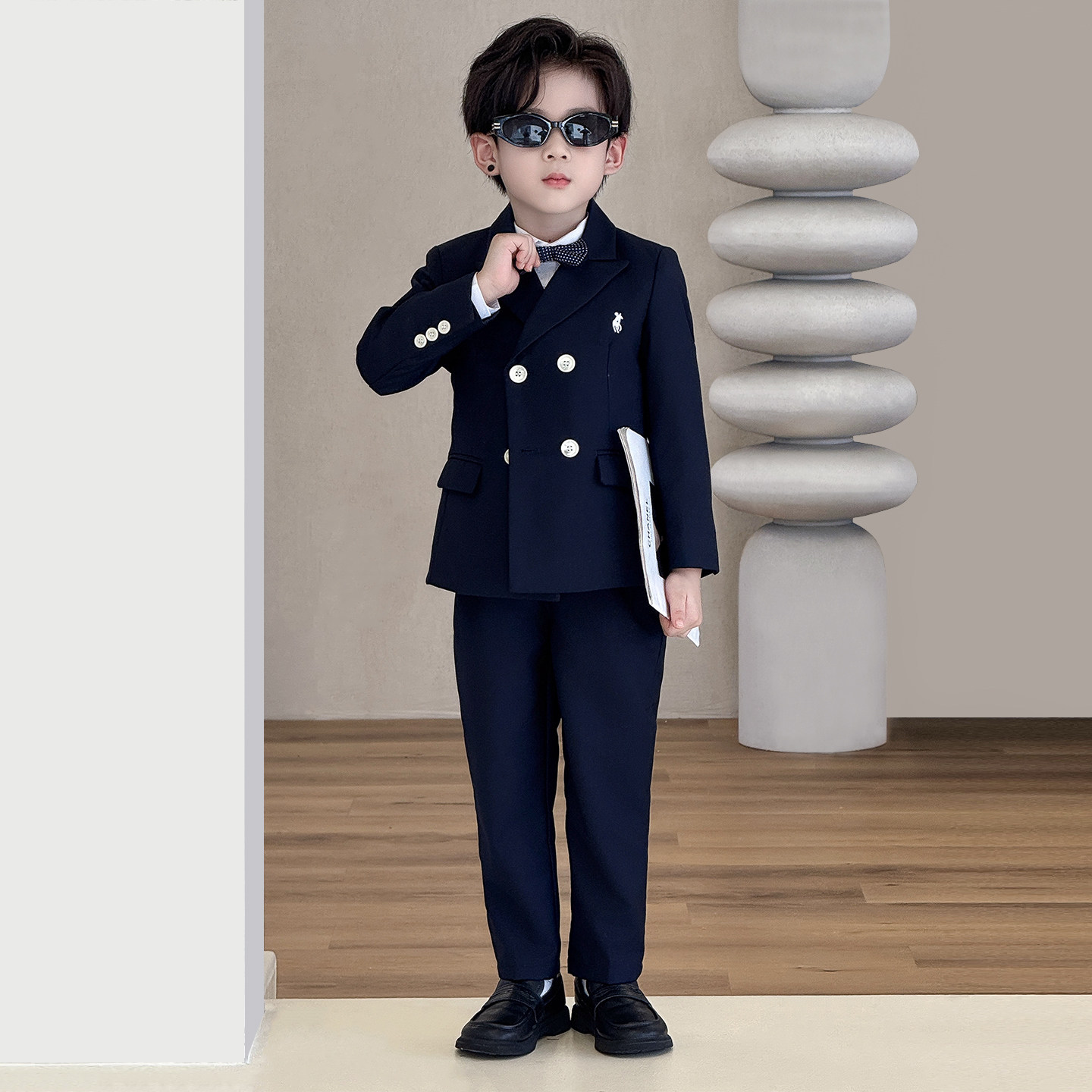 男童秋季西装马甲西服套装