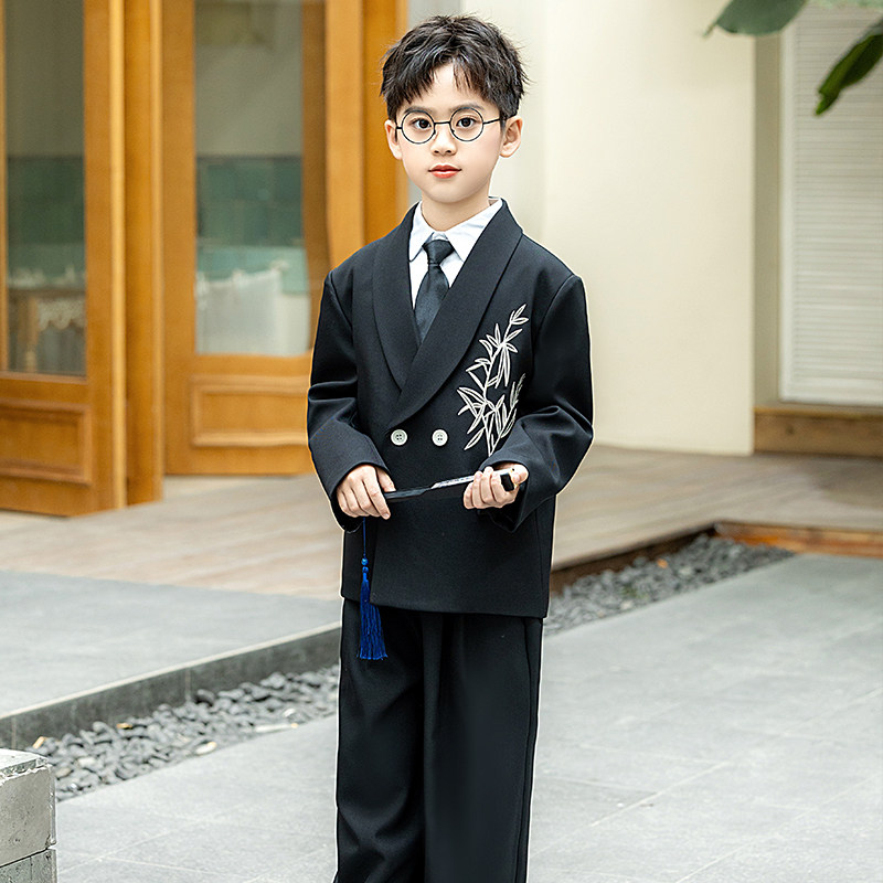 新中式男童2025新款高端刺绣礼服套装帅气男孩元旦主持合唱演出服,童装/婴儿装/亲子装,西服/小西装,淘宝优惠券,粉丝福利购,淘宝优惠卷