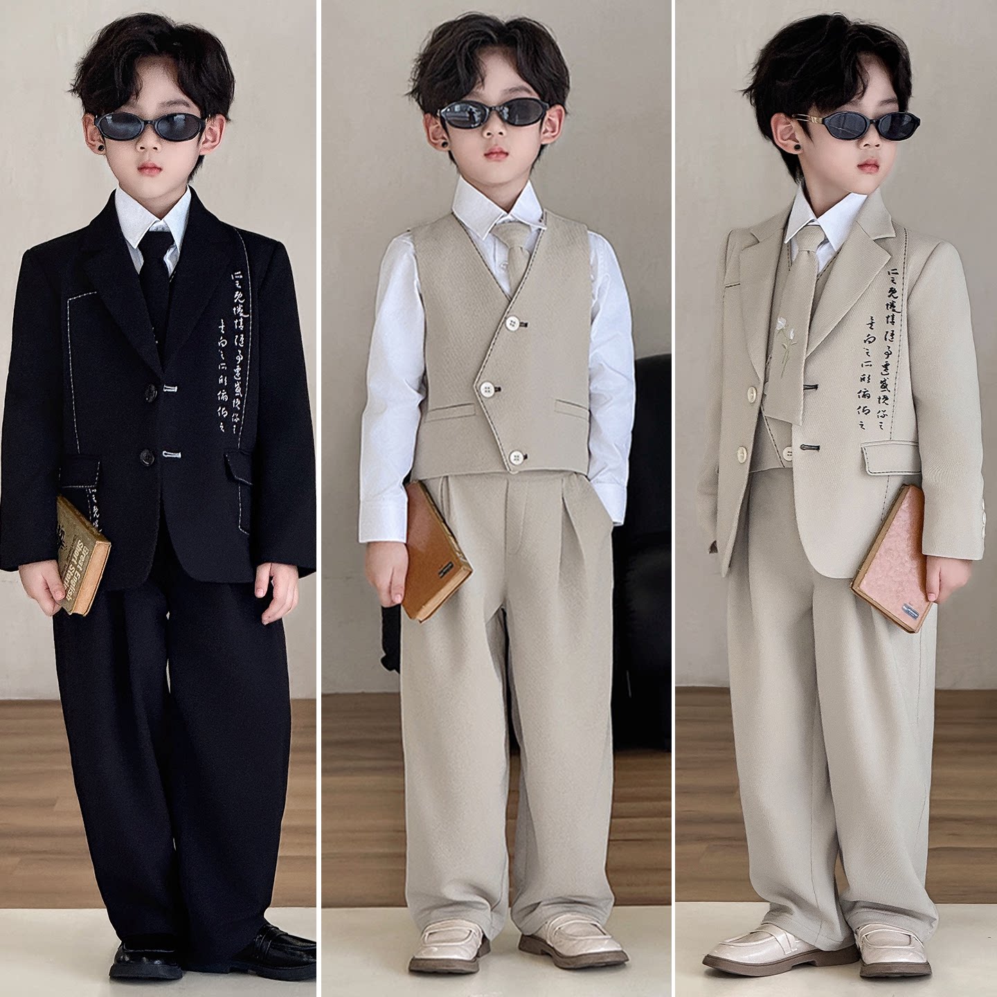 儿童高端帅气小主持人西服潮
